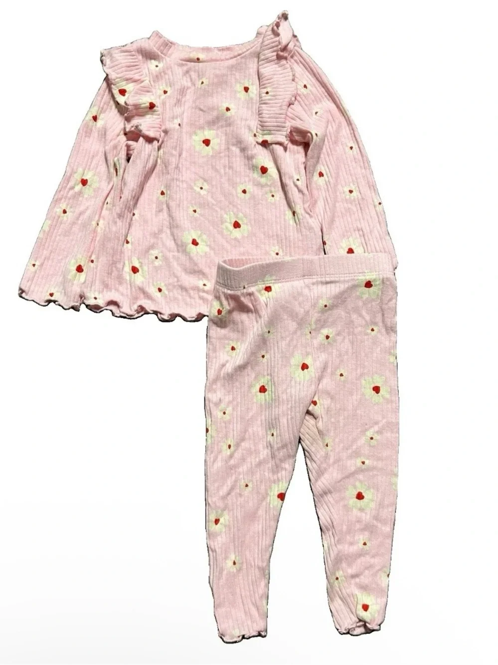 Baby Girl Matching Set Long Sleeve Short Sleeve Pants Size 6-9 Months